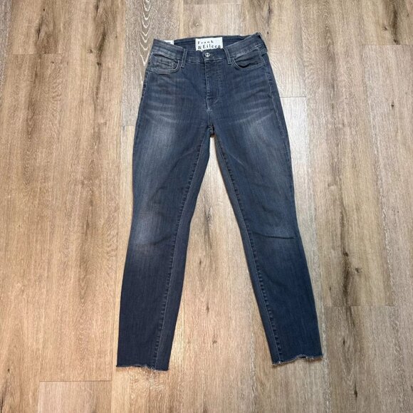 Frank and Eileen Denim - Frank and Eileen Sligo Jean Womens Size 24 Gray Frayed Skinny Stretch USA Ladies